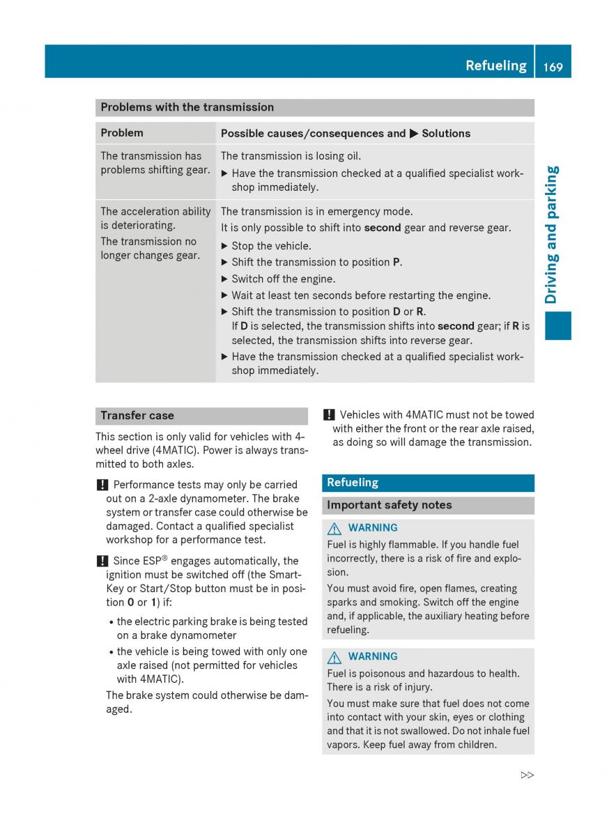 Mercedes Benz GLC Class owners manual / page 171