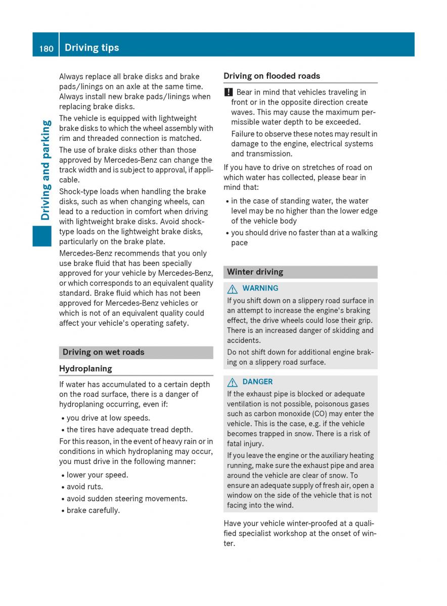 Mercedes Benz GLC Class owners manual / page 182