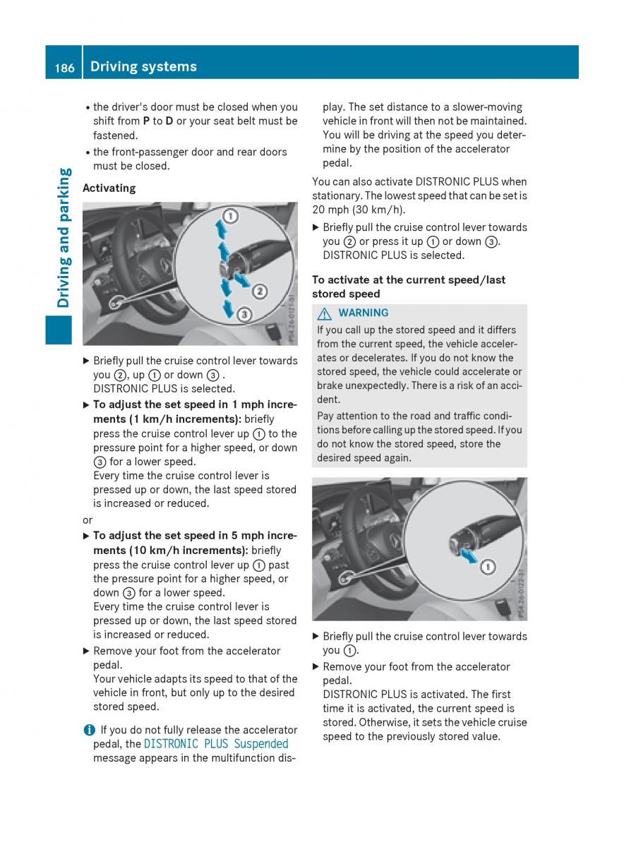 Mercedes Benz GLC Class owners manual / page 188