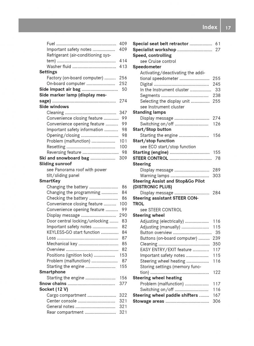 Mercedes Benz GLC Class owners manual / page 19