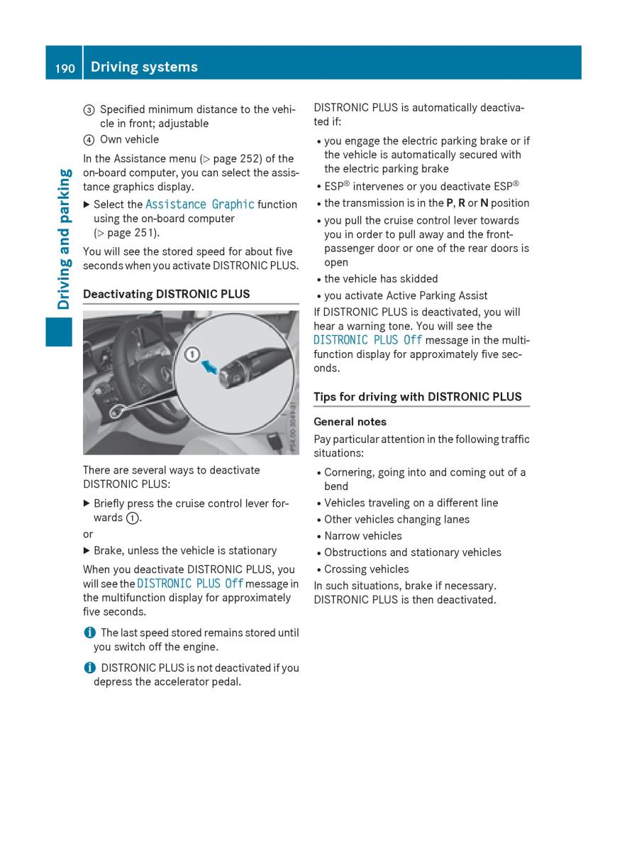 Mercedes Benz GLC Class owners manual / page 192