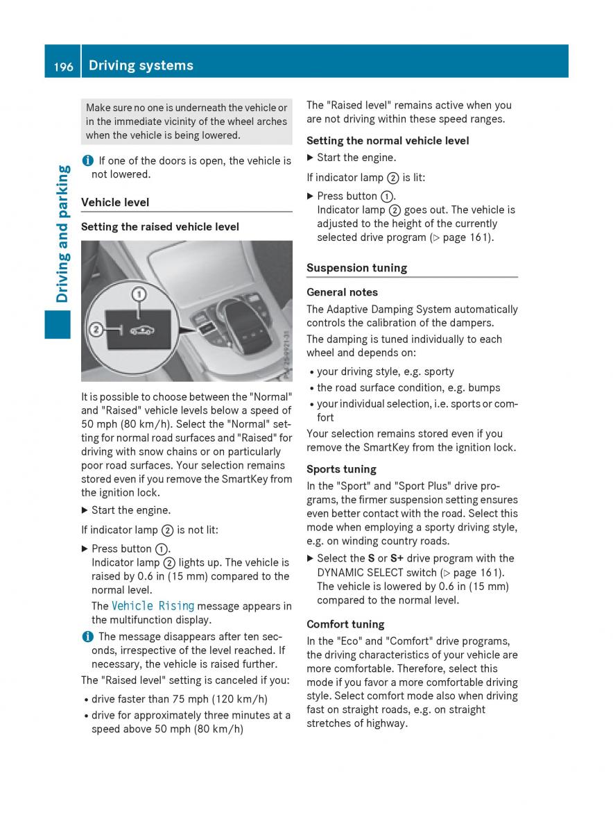 Mercedes Benz GLC Class owners manual / page 198