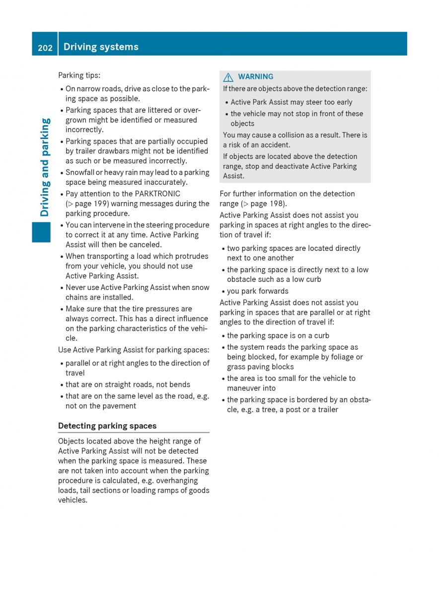 Mercedes Benz GLC Class owners manual / page 204