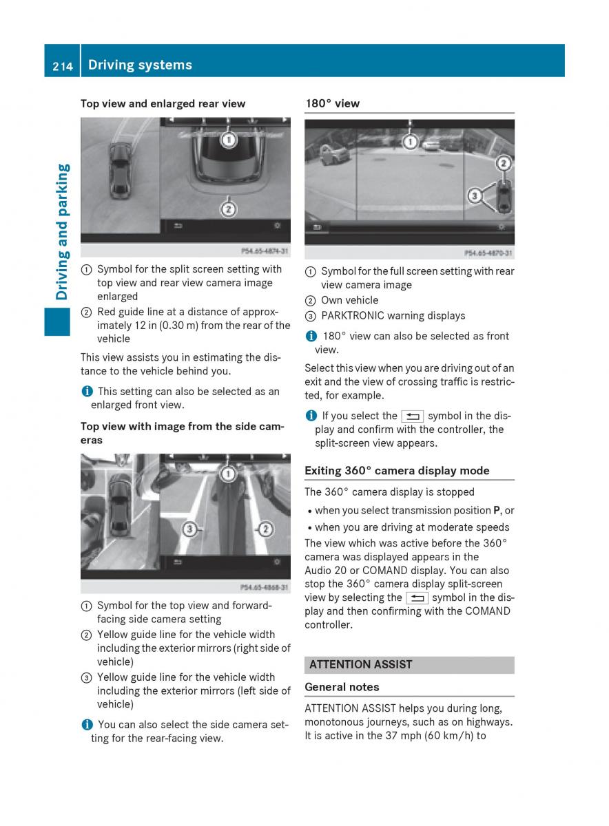 Mercedes Benz GLC Class owners manual / page 216