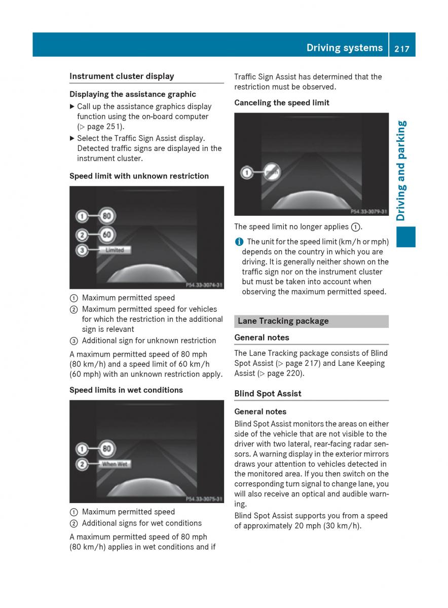 Mercedes Benz GLC Class owners manual / page 219