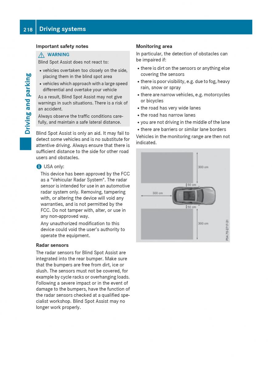 Mercedes Benz GLC Class owners manual / page 220