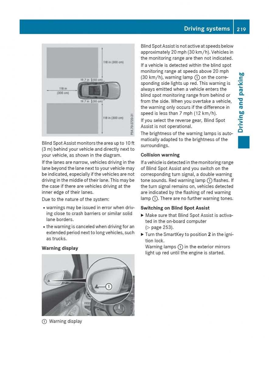 Mercedes Benz GLC Class owners manual / page 221