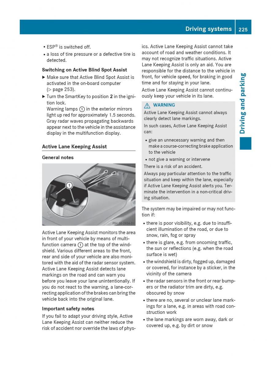 Mercedes Benz GLC Class owners manual / page 227