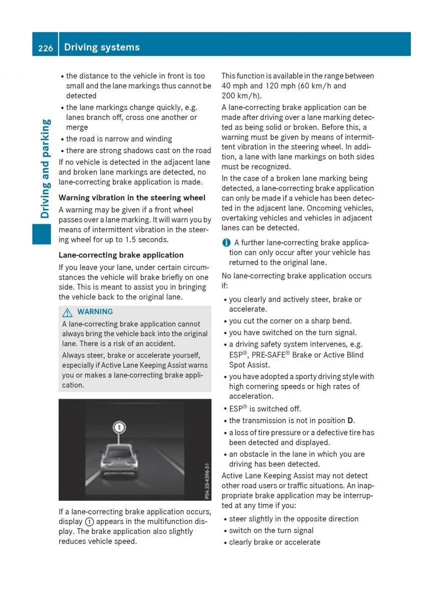 Mercedes Benz GLC Class owners manual / page 228