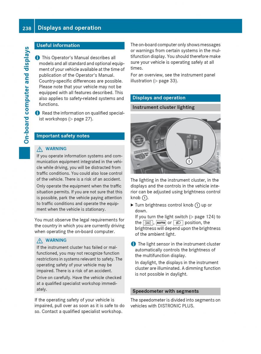 Mercedes Benz GLC Class owners manual / page 240