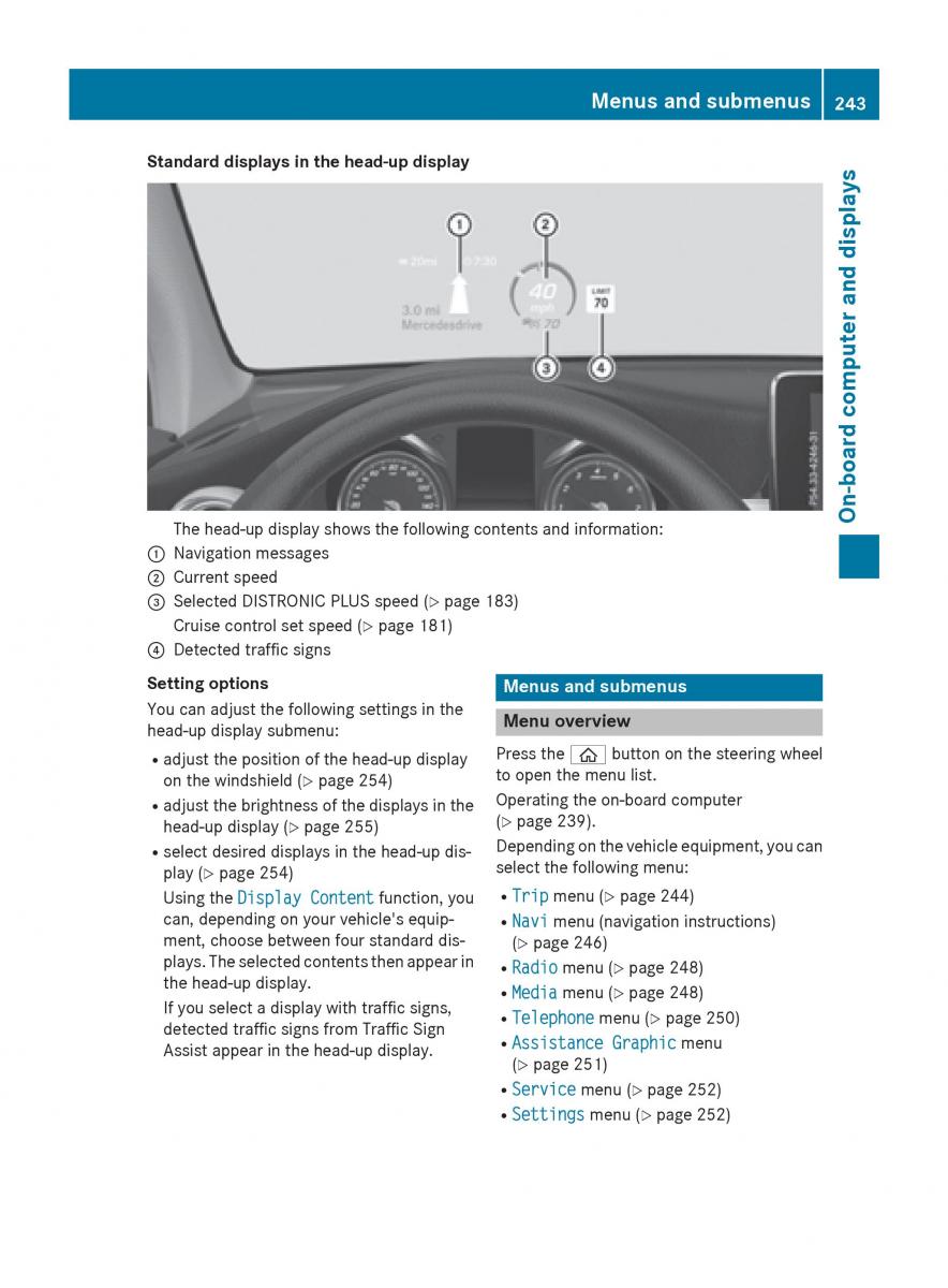 Mercedes Benz GLC Class owners manual / page 245