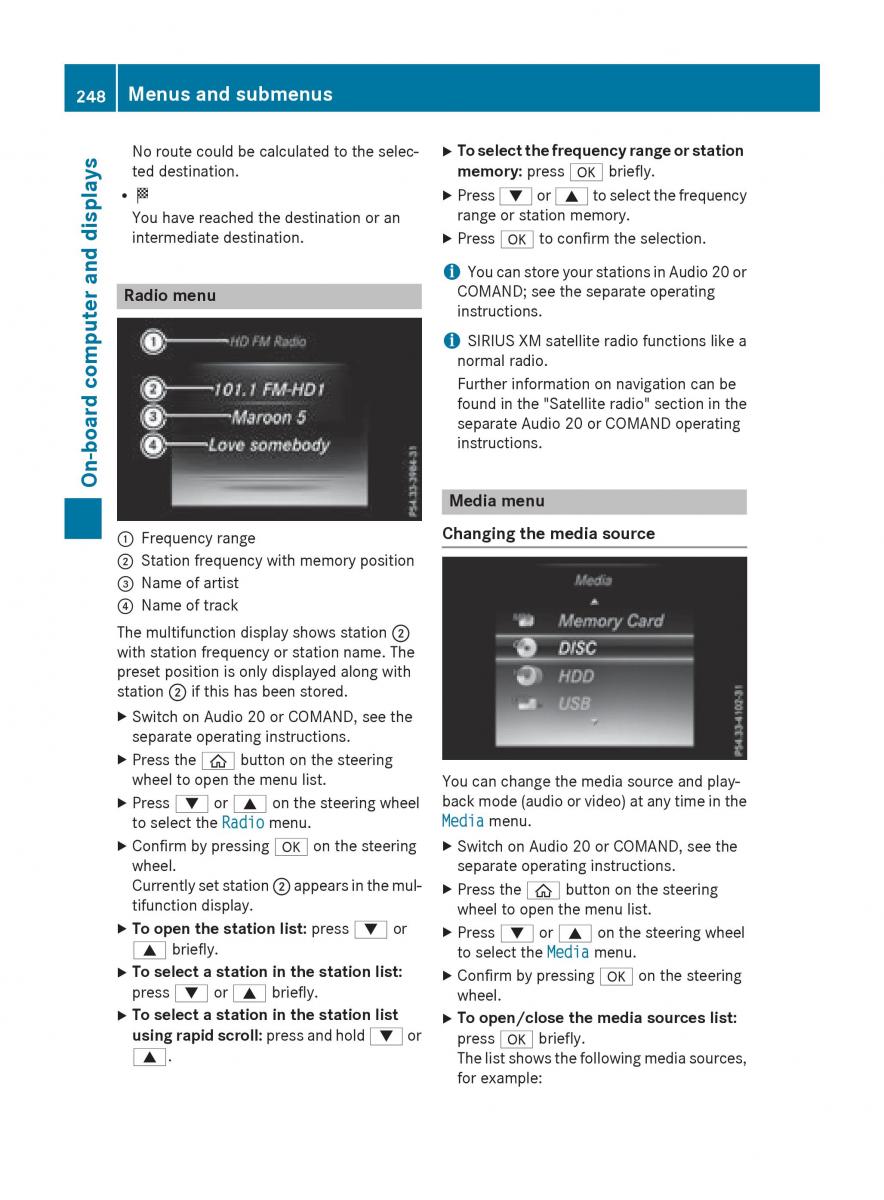 Mercedes Benz GLC Class owners manual / page 250