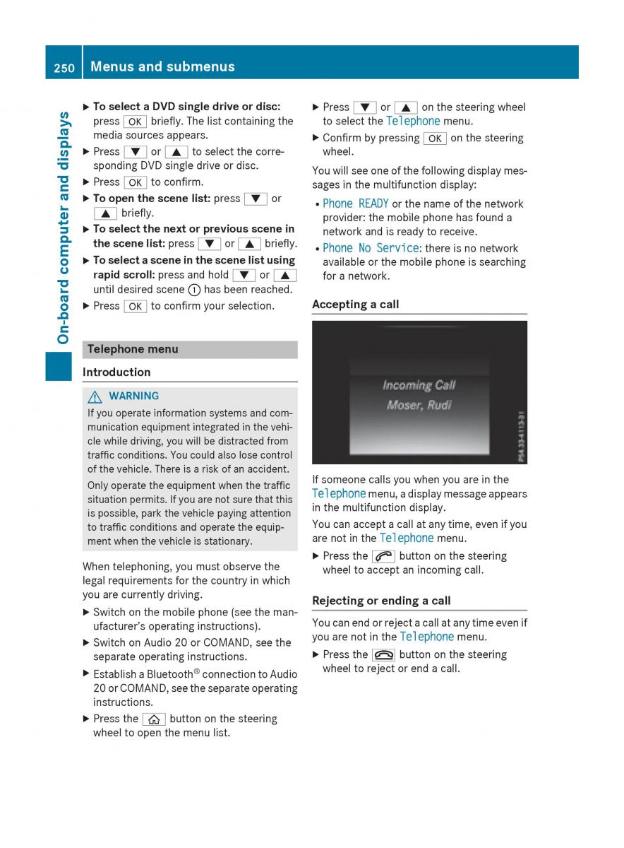 Mercedes Benz GLC Class owners manual / page 252