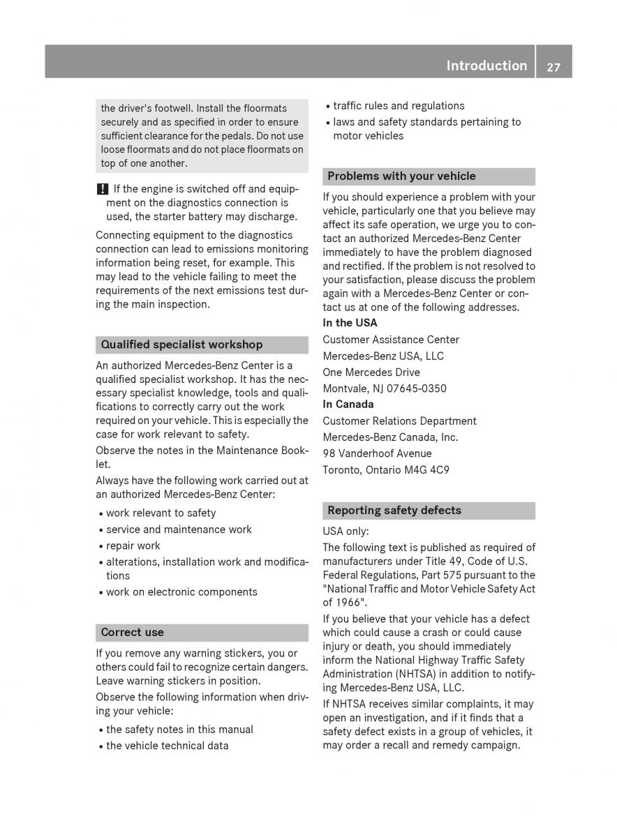 Mercedes Benz GLC Class owners manual / page 29