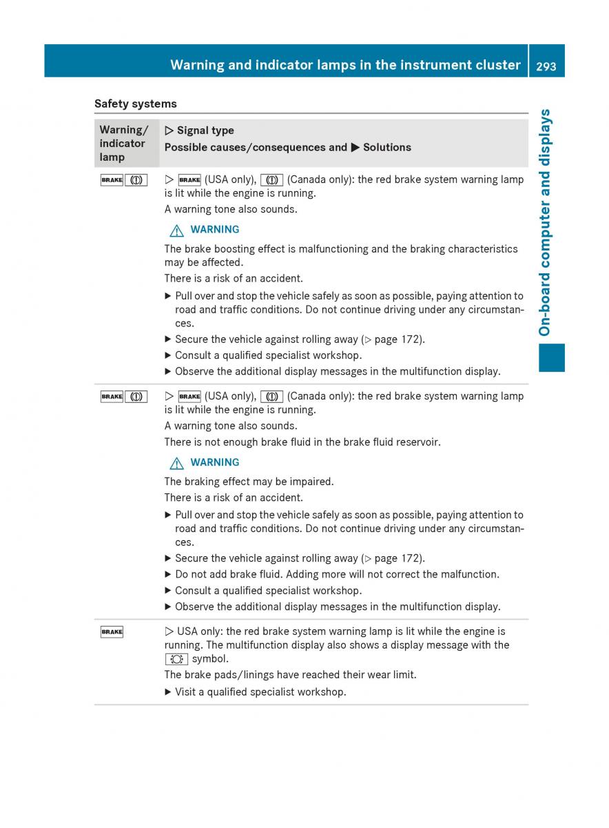 Mercedes Benz GLC Class owners manual / page 295