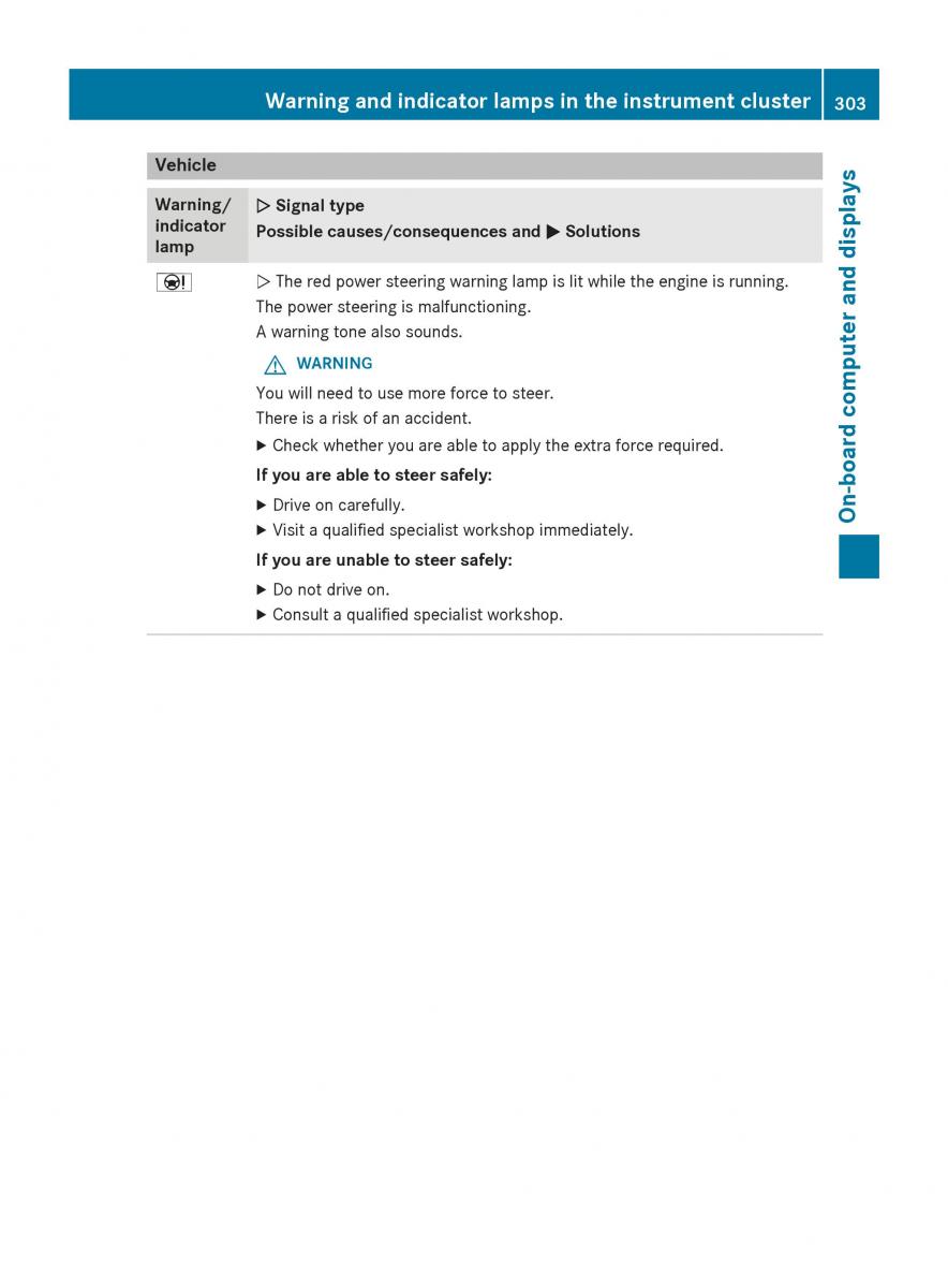 Mercedes Benz GLC Class owners manual / page 305