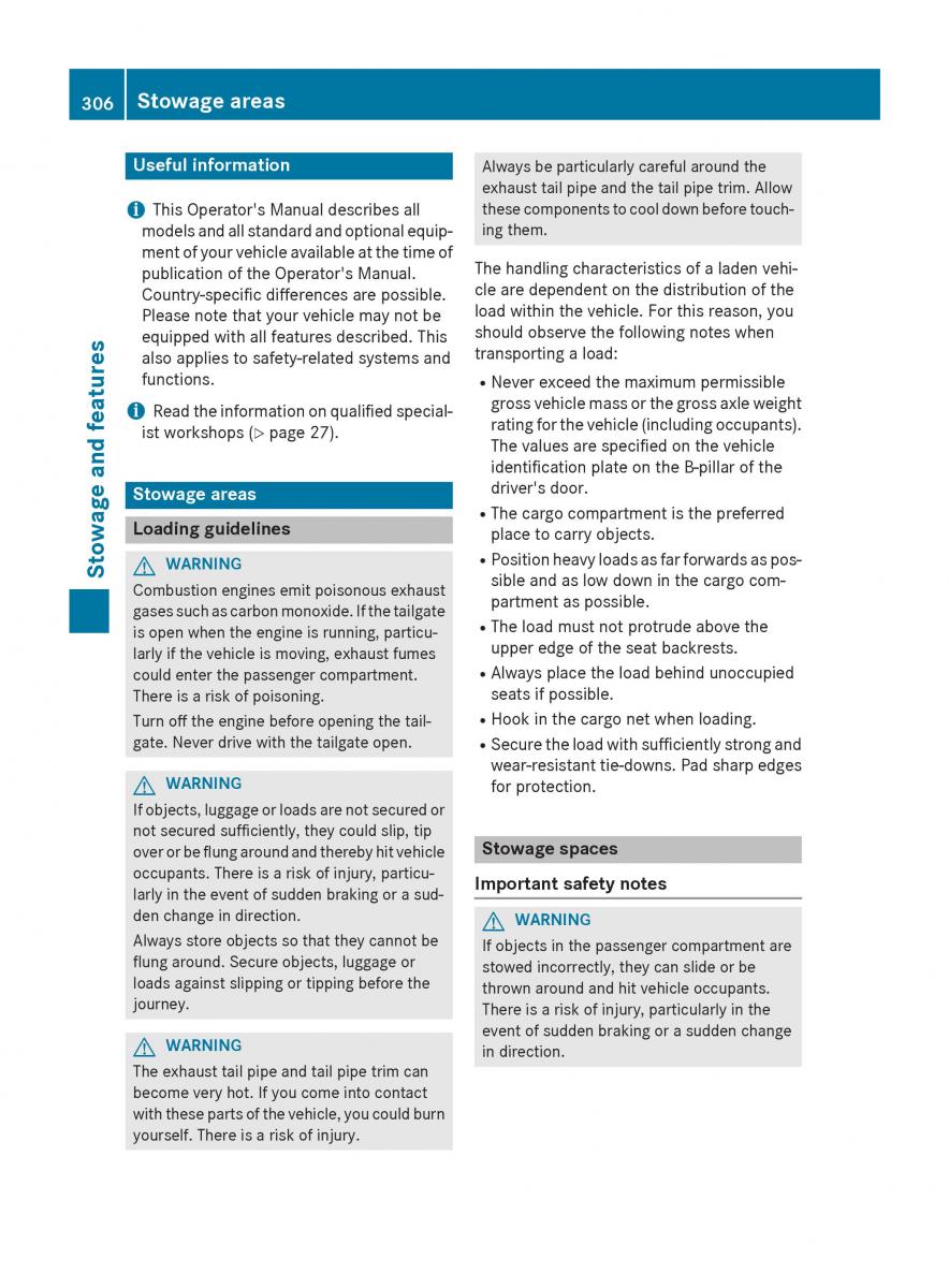 Mercedes Benz GLC Class owners manual / page 308