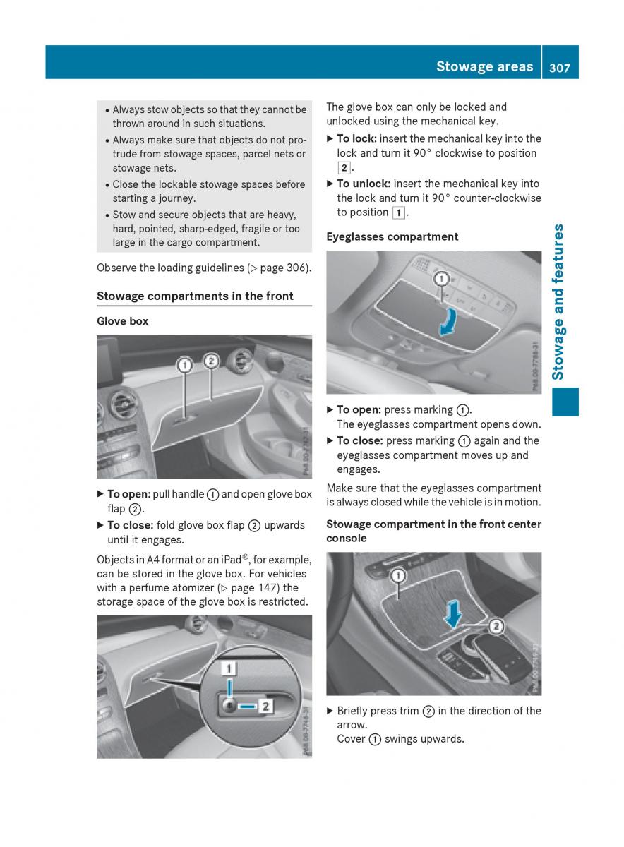 Mercedes Benz GLC Class owners manual / page 309