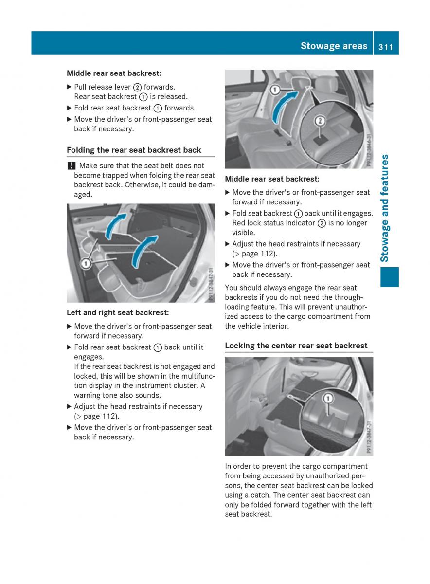 Mercedes Benz GLC Class owners manual / page 313