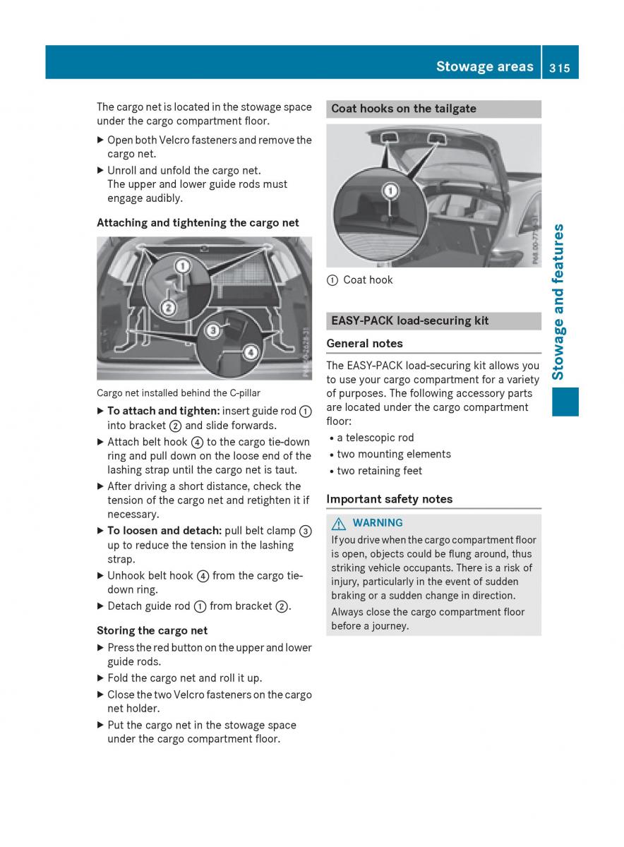 Mercedes Benz GLC Class owners manual / page 317