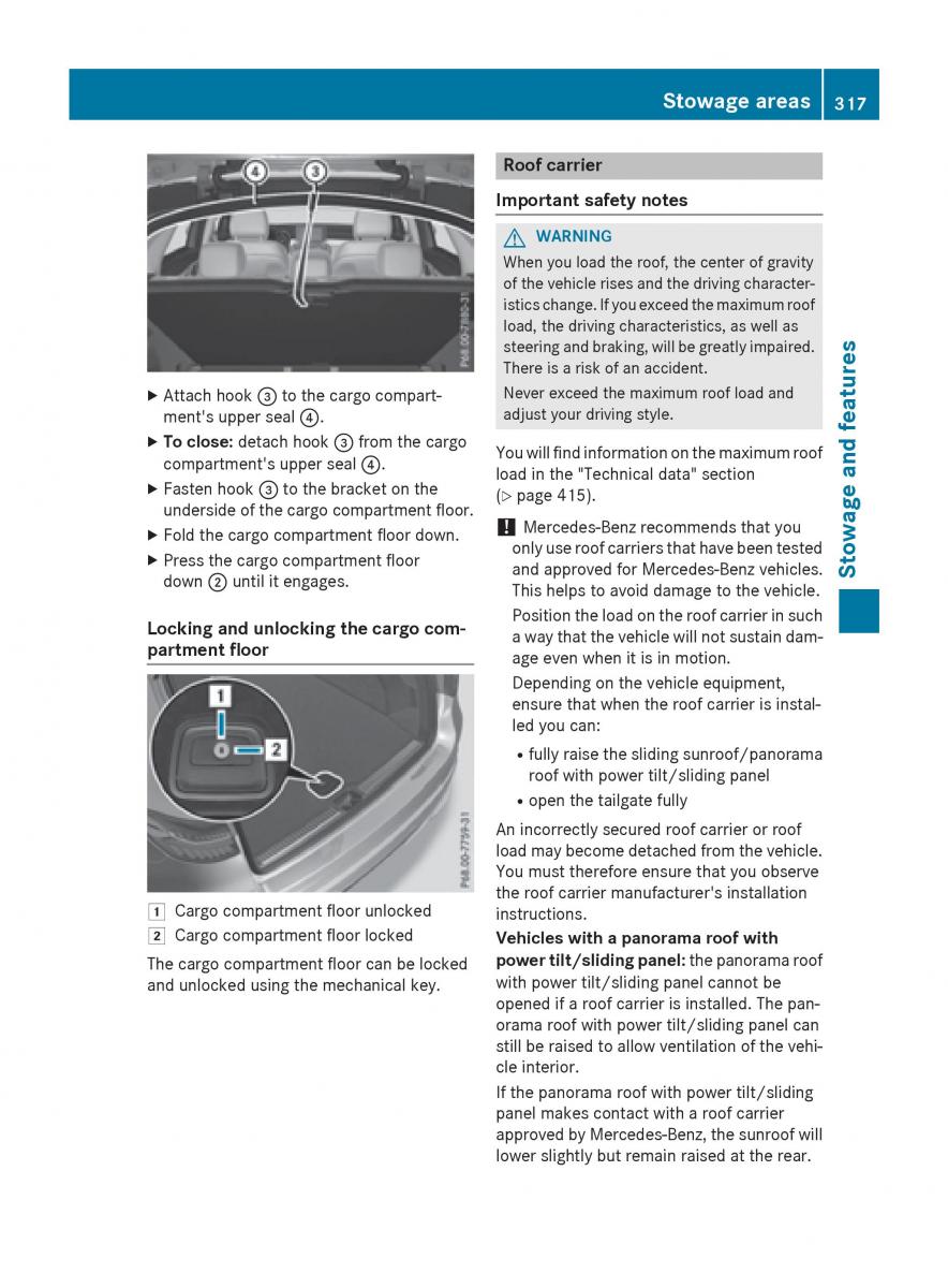 Mercedes Benz GLC Class owners manual / page 319