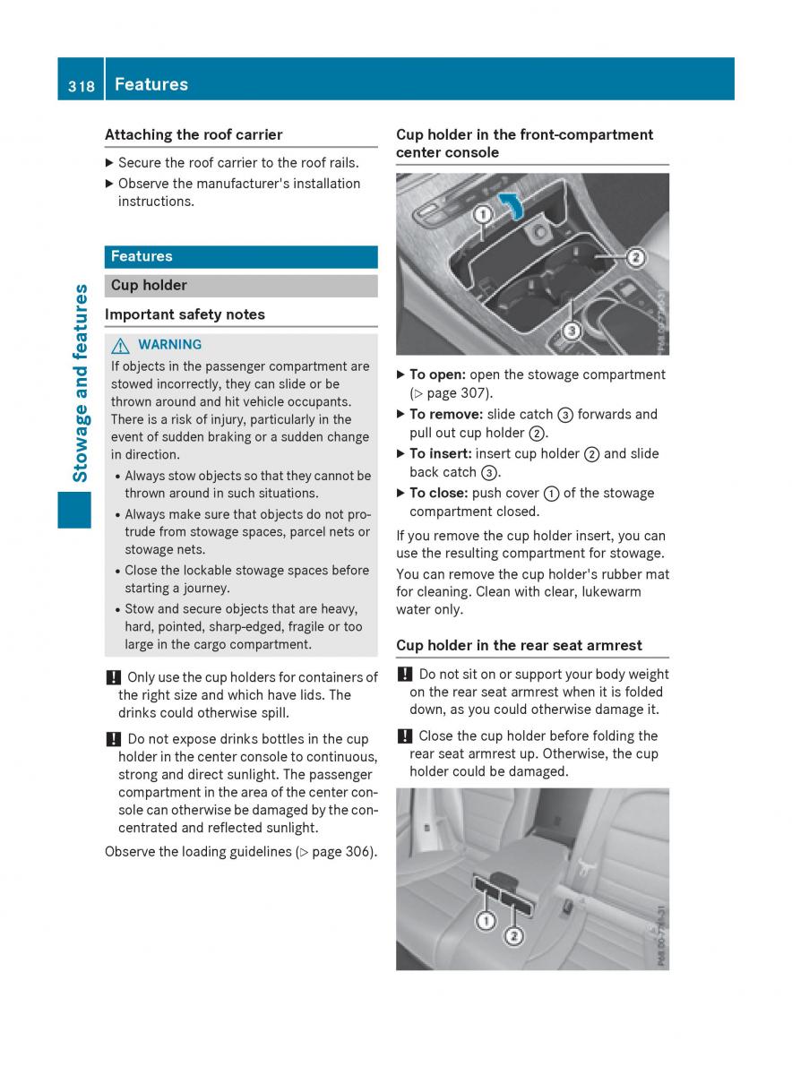 Mercedes Benz GLC Class owners manual / page 320