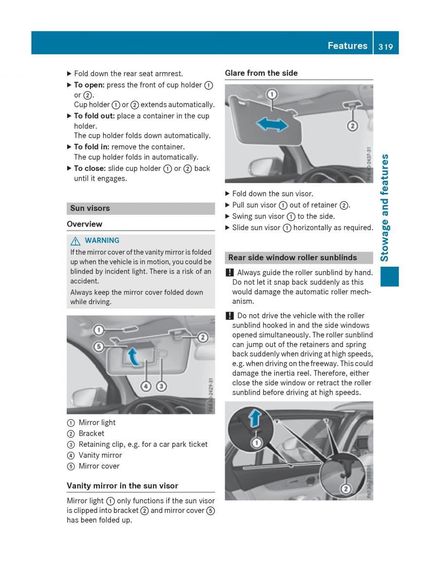 Mercedes Benz GLC Class owners manual / page 321