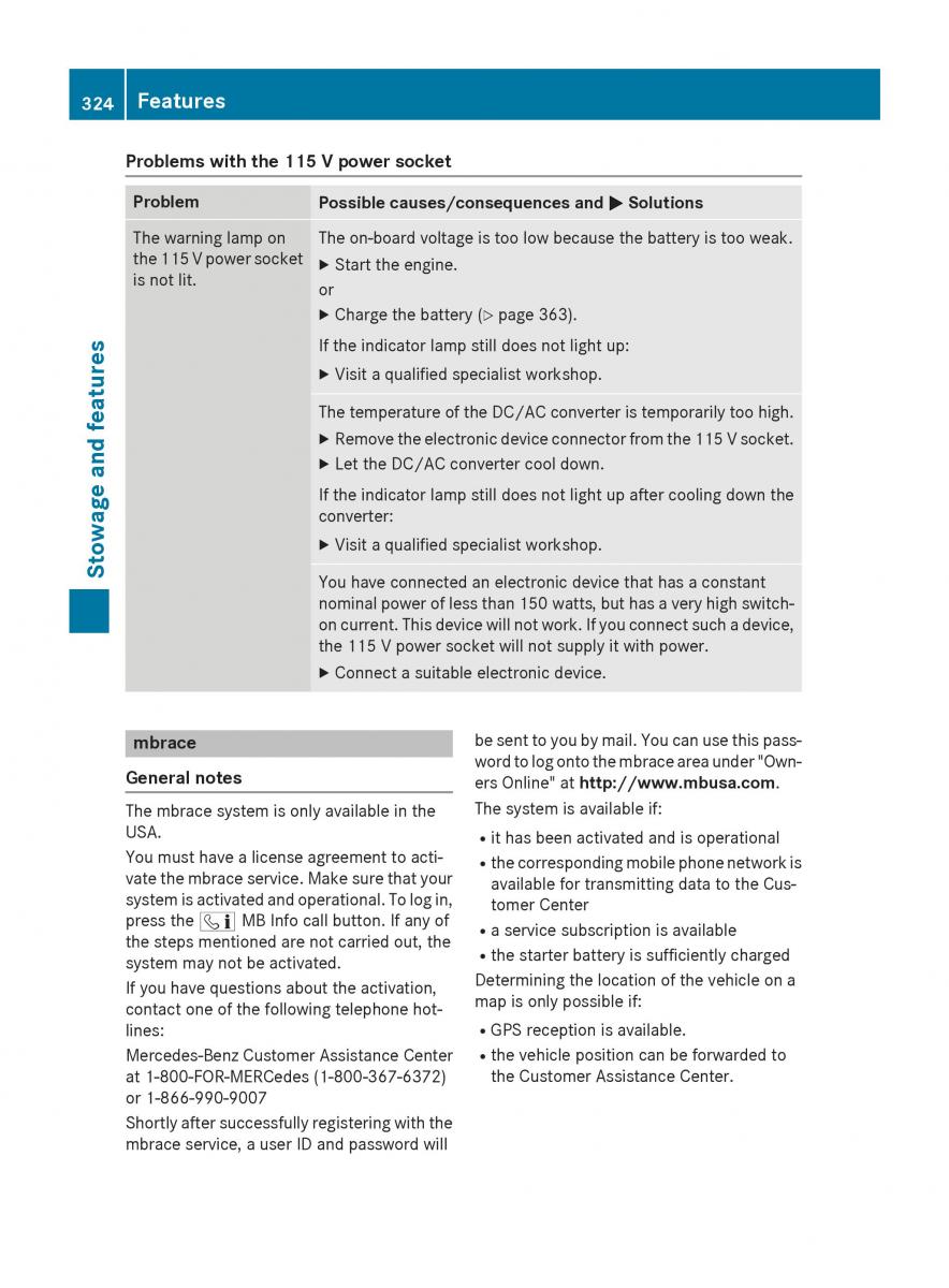 Mercedes Benz GLC Class owners manual / page 326