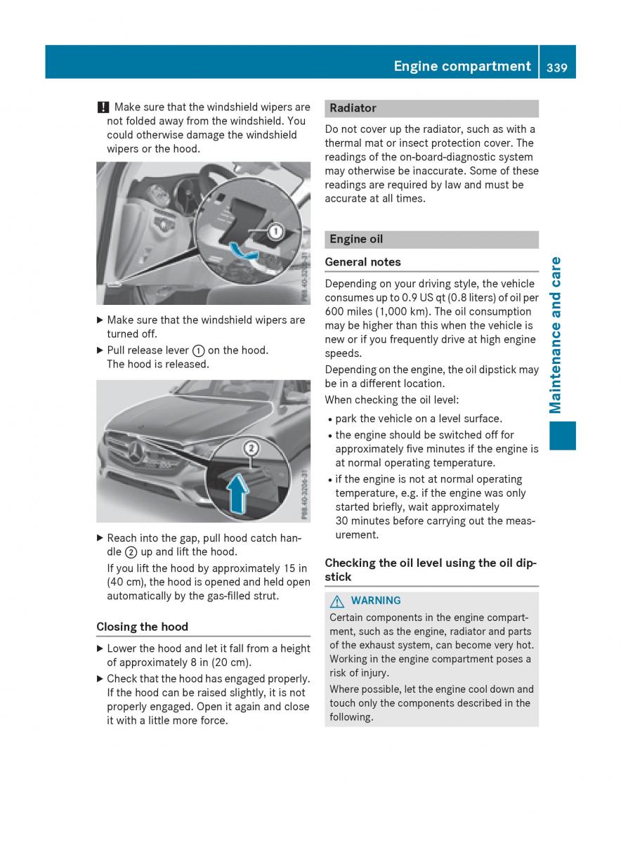 Mercedes Benz GLC Class owners manual / page 341