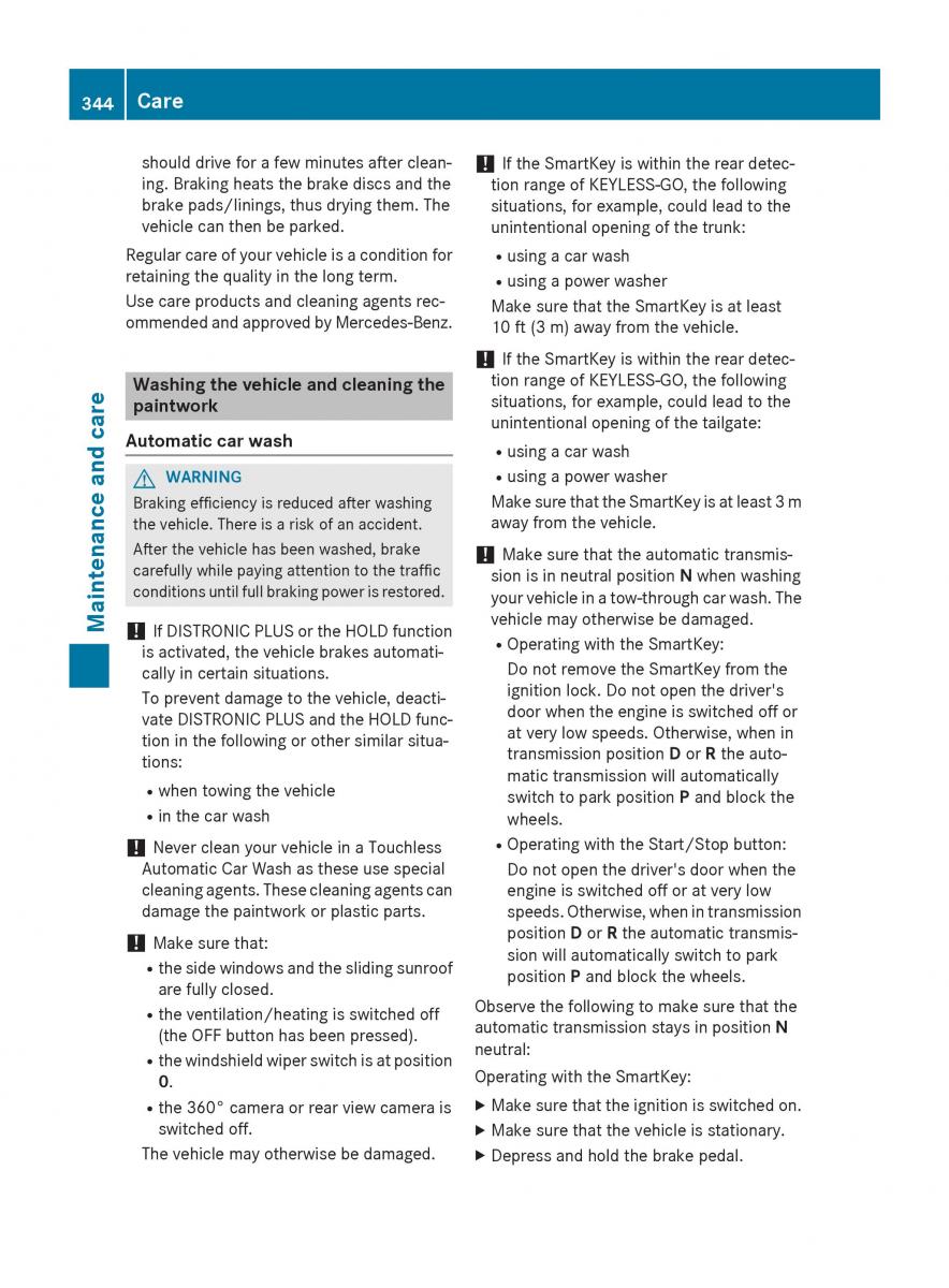 Mercedes Benz GLC Class owners manual / page 346