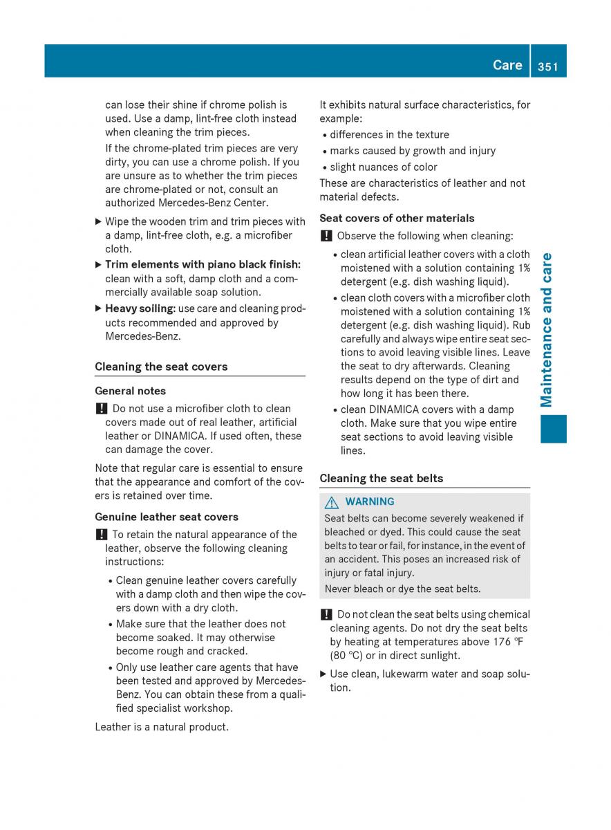 Mercedes Benz GLC Class owners manual / page 353