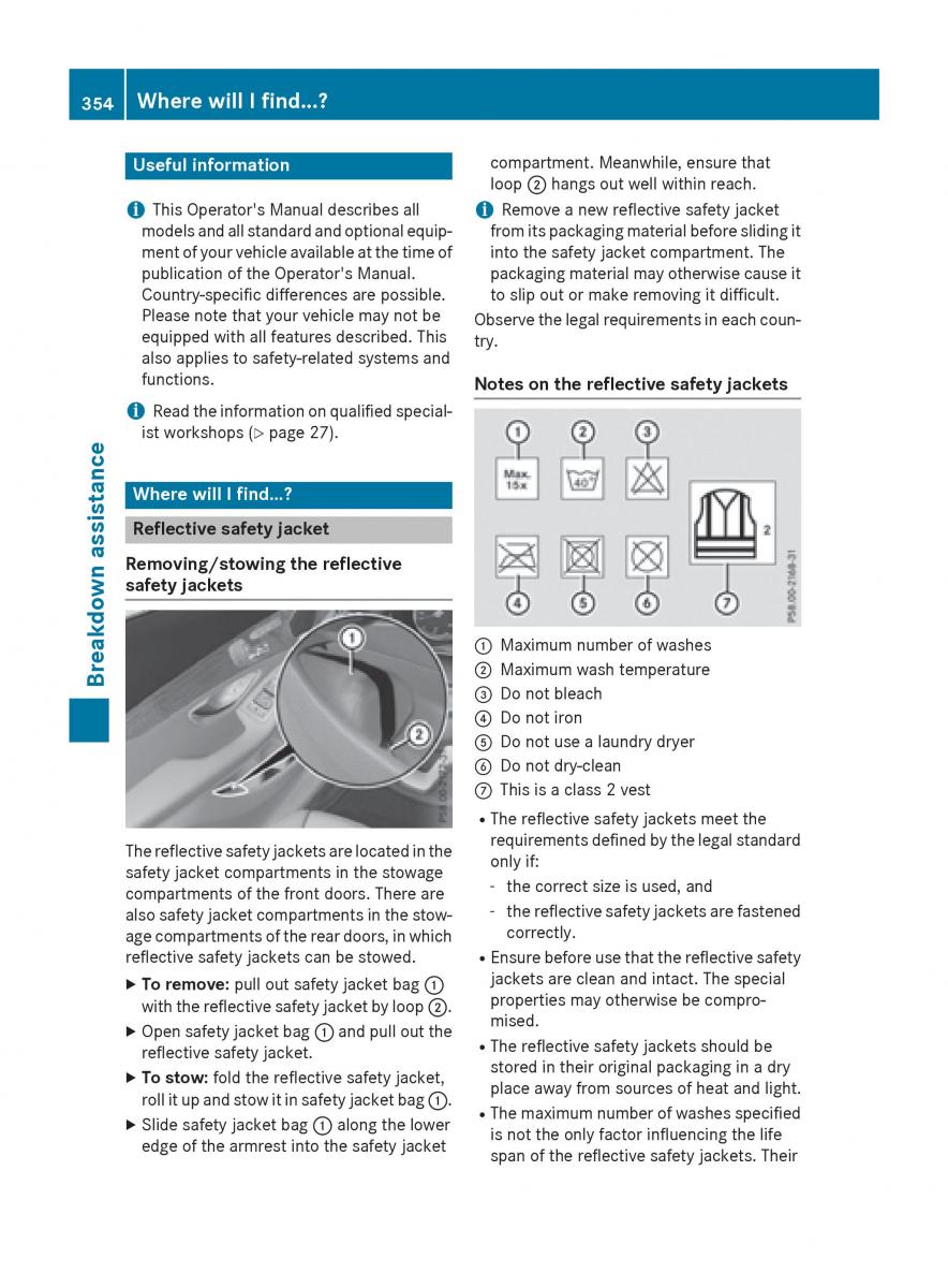 Mercedes Benz GLC Class owners manual / page 356