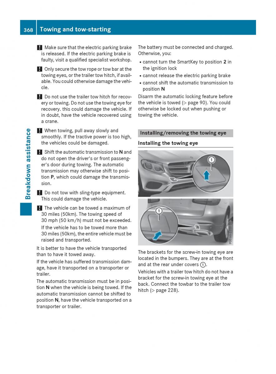 Mercedes Benz GLC Class owners manual / page 370