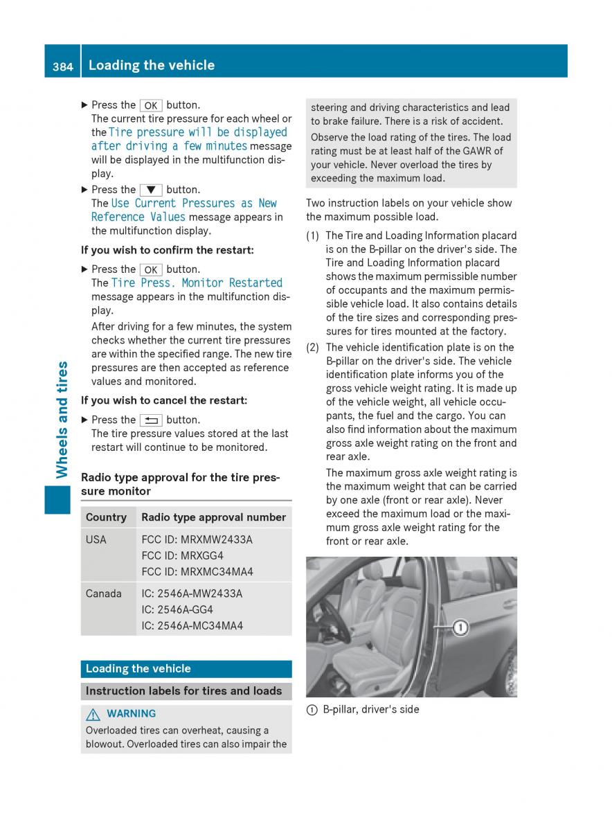 Mercedes Benz GLC Class owners manual / page 386