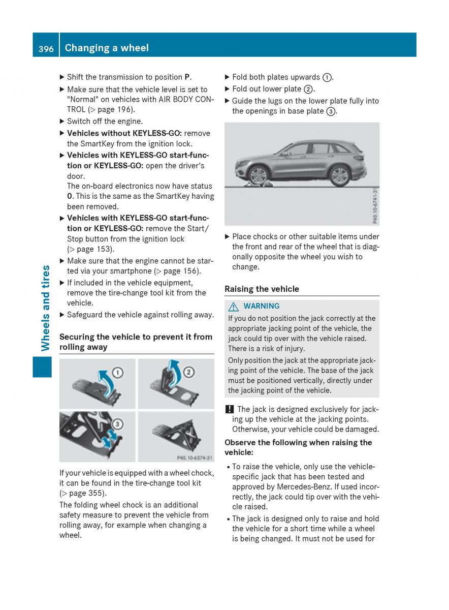 Mercedes Benz GLC Class owners manual / page 398