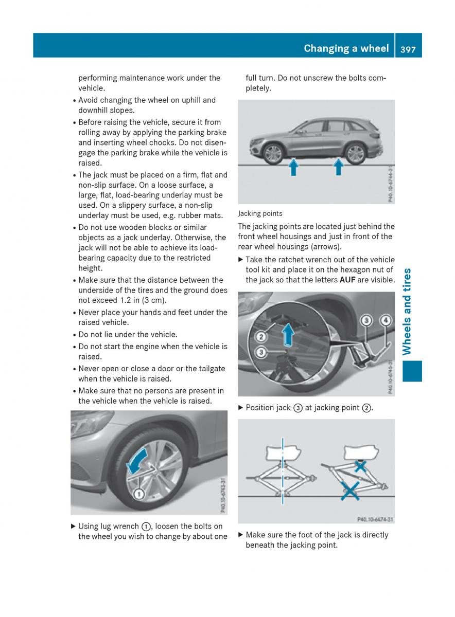 Mercedes Benz GLC Class owners manual / page 399