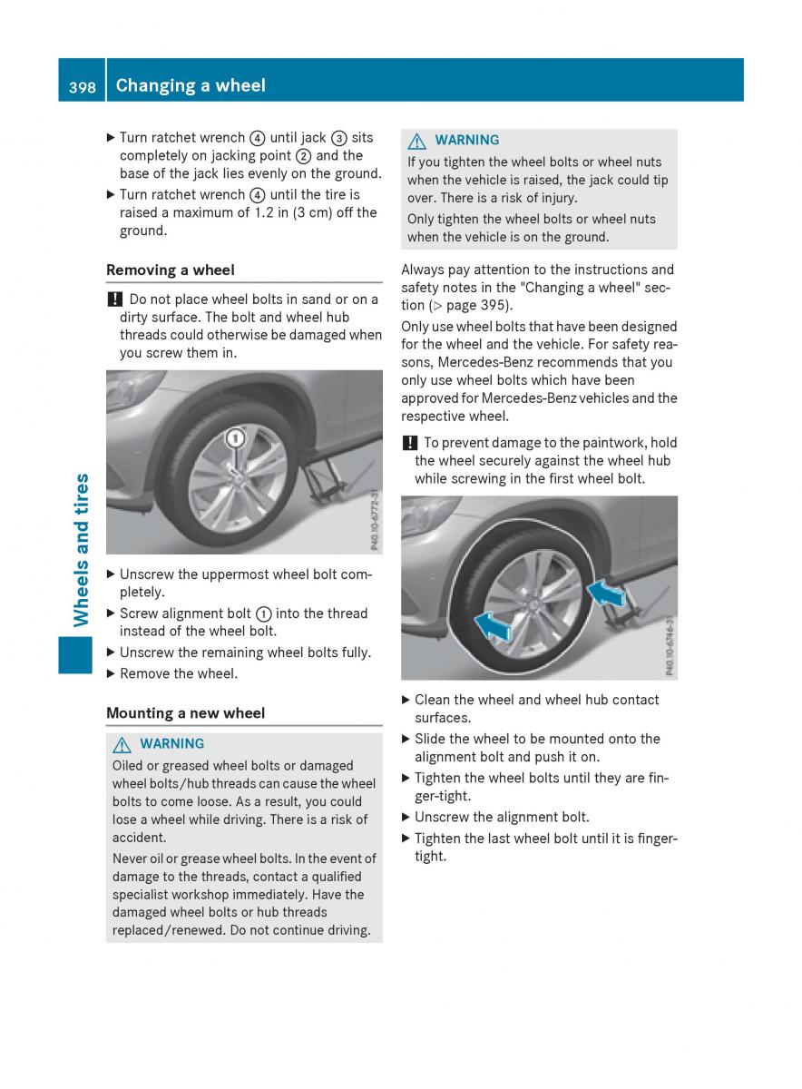 Mercedes Benz GLC Class owners manual / page 400