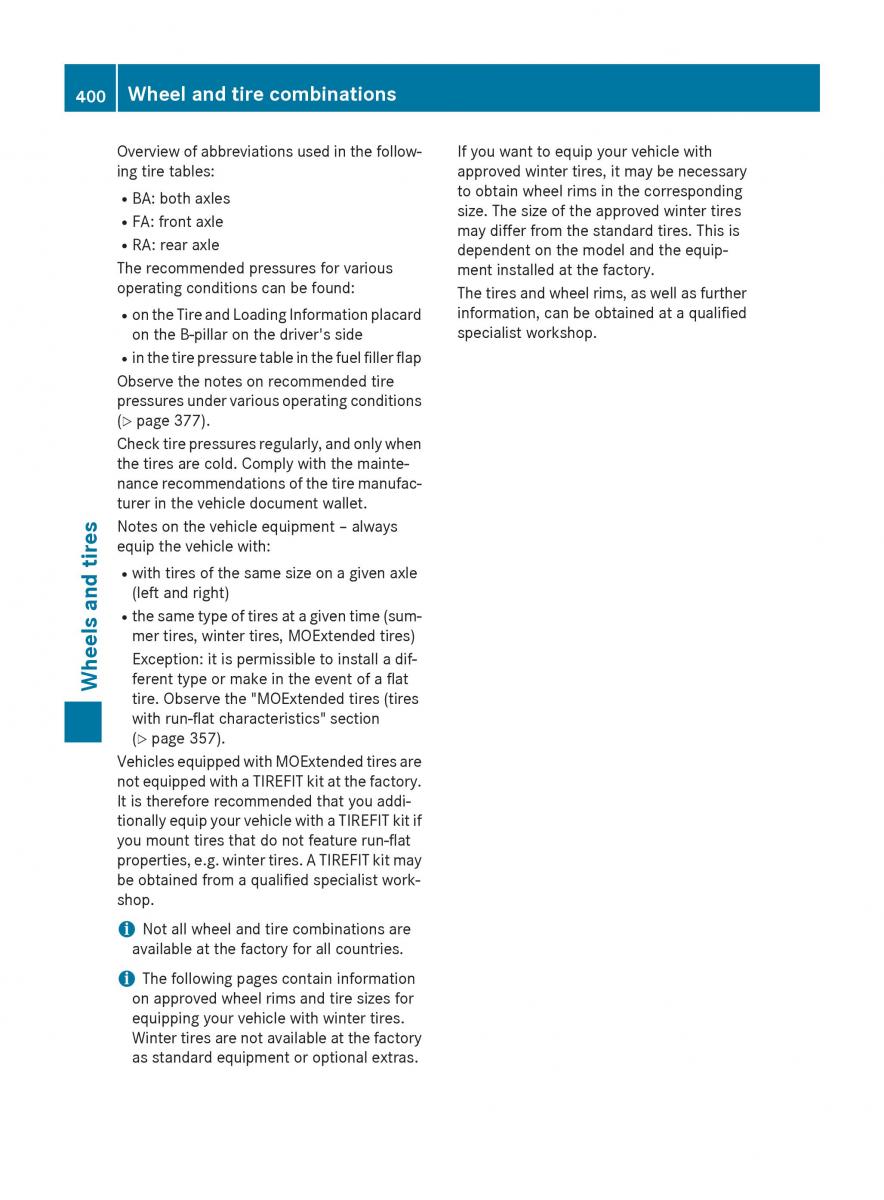 Mercedes Benz GLC Class owners manual / page 402