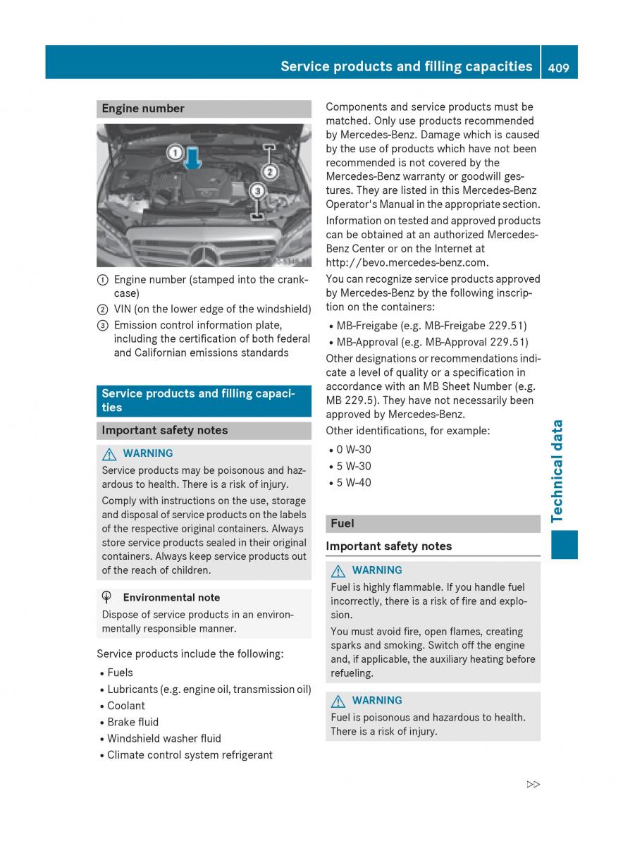 Mercedes Benz GLC Class owners manual / page 411