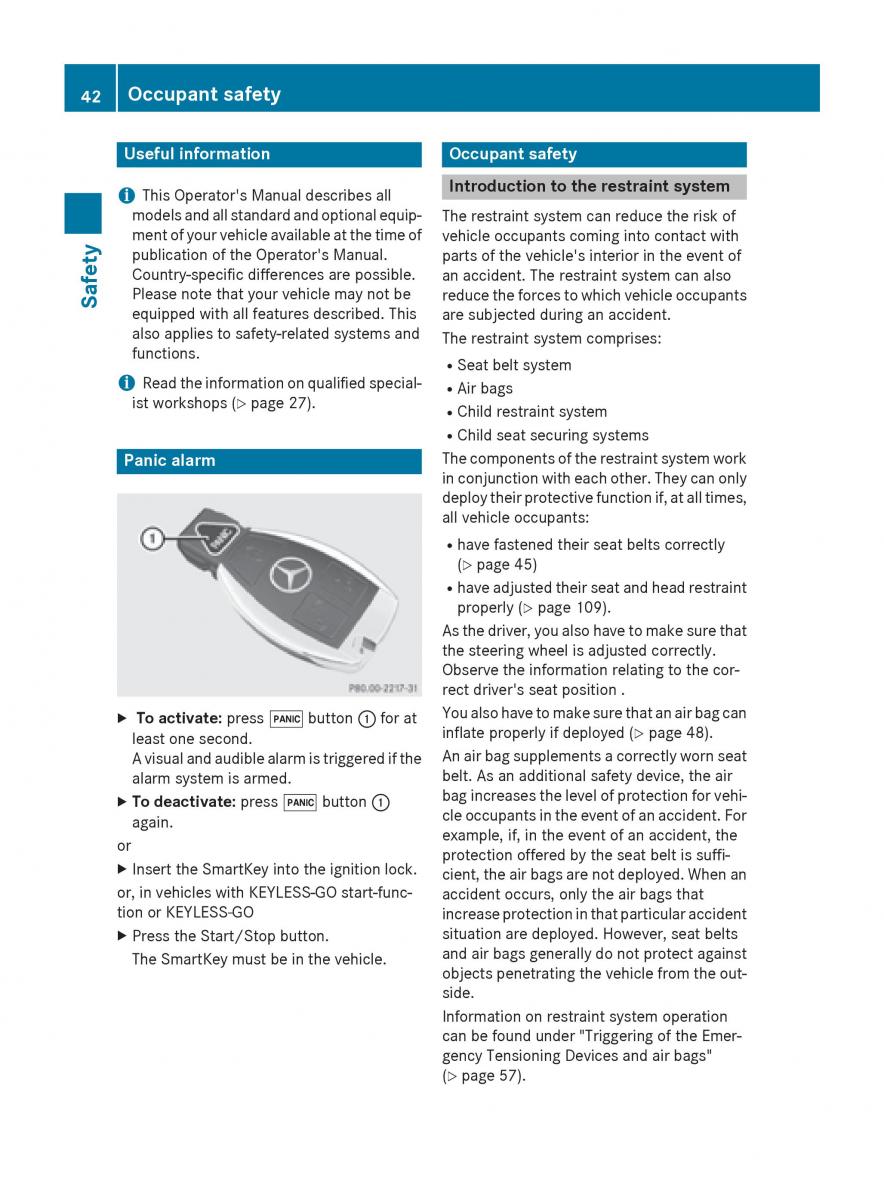 Mercedes Benz GLC Class owners manual / page 44