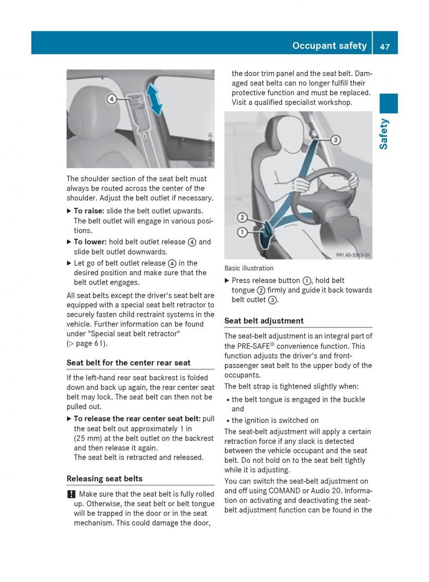 Mercedes Benz GLC Class owners manual / page 49