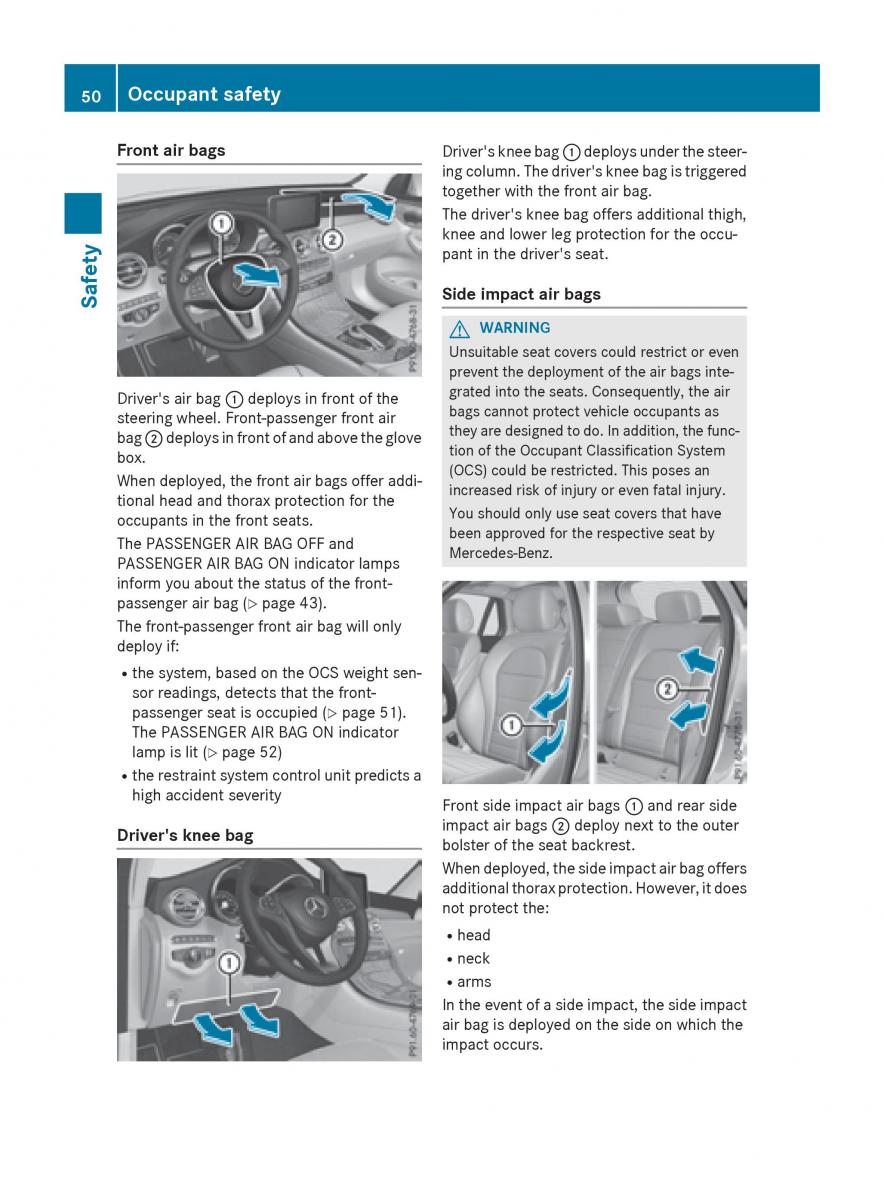 Mercedes Benz GLC Class owners manual / page 52