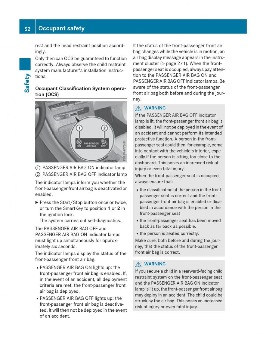 Mercedes Benz GLC Class owners manual / page 54