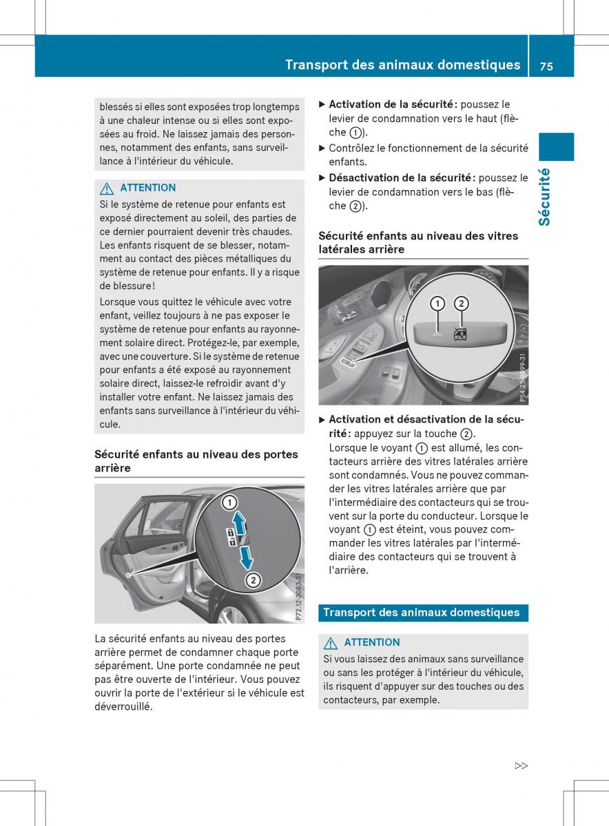 Mercedes Benz GLC Class manuel du proprietaire / page 77