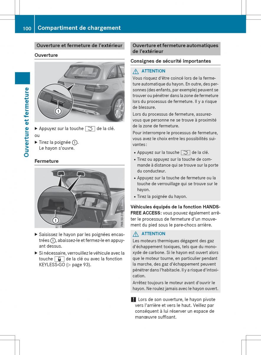 Mercedes Benz GLC Class manuel du proprietaire / page 102