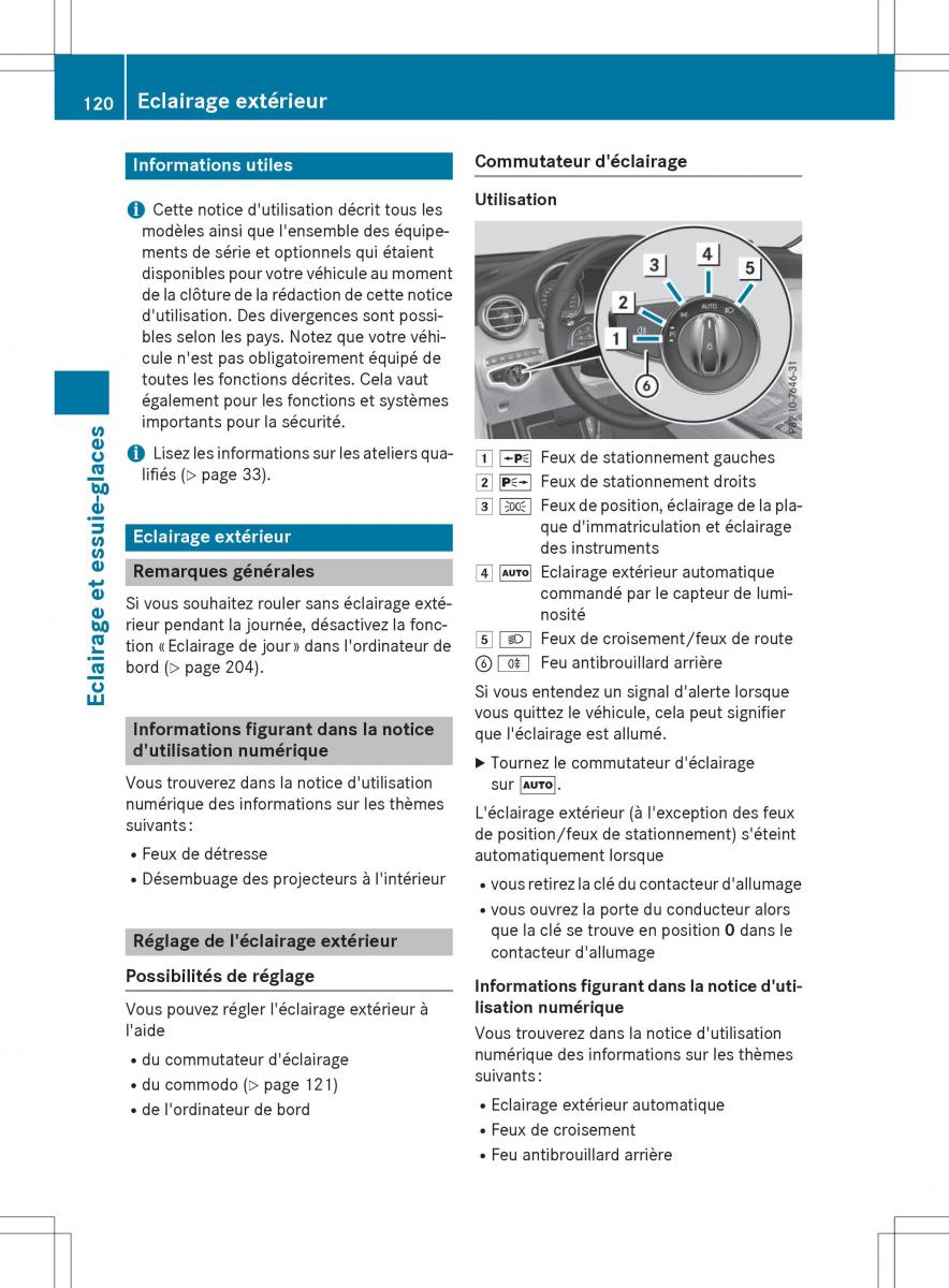 Mercedes Benz GLC Class manuel du proprietaire / page 122