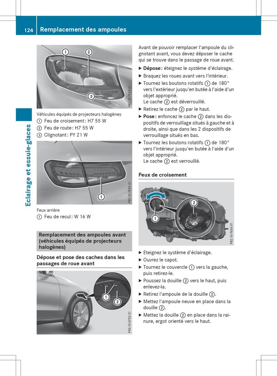 Mercedes Benz GLC Class manuel du proprietaire / page 126