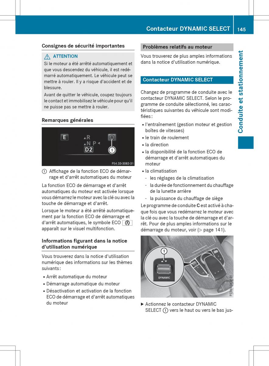 Mercedes Benz GLC Class manuel du proprietaire / page 147