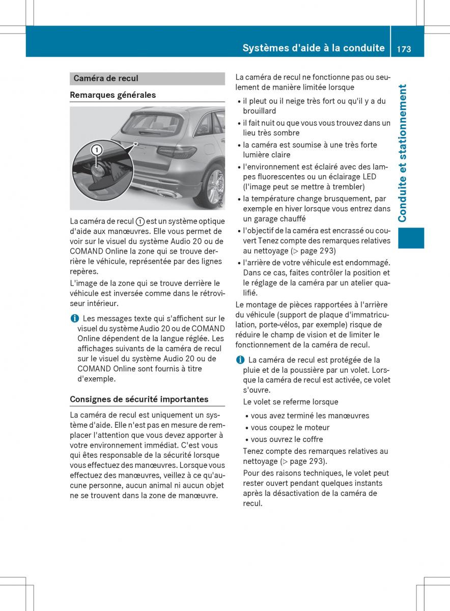 Mercedes Benz GLC Class manuel du proprietaire / page 175