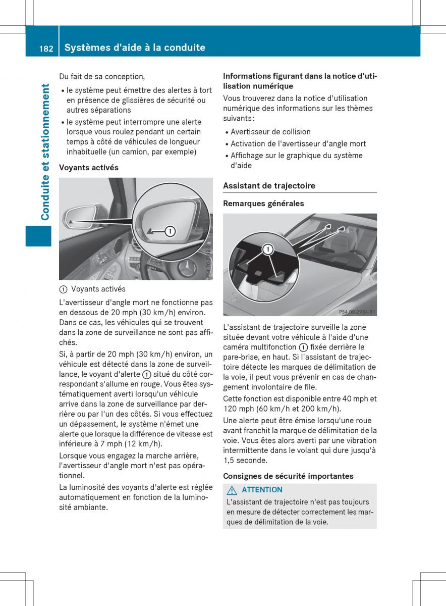 Mercedes Benz GLC Class manuel du proprietaire / page 184